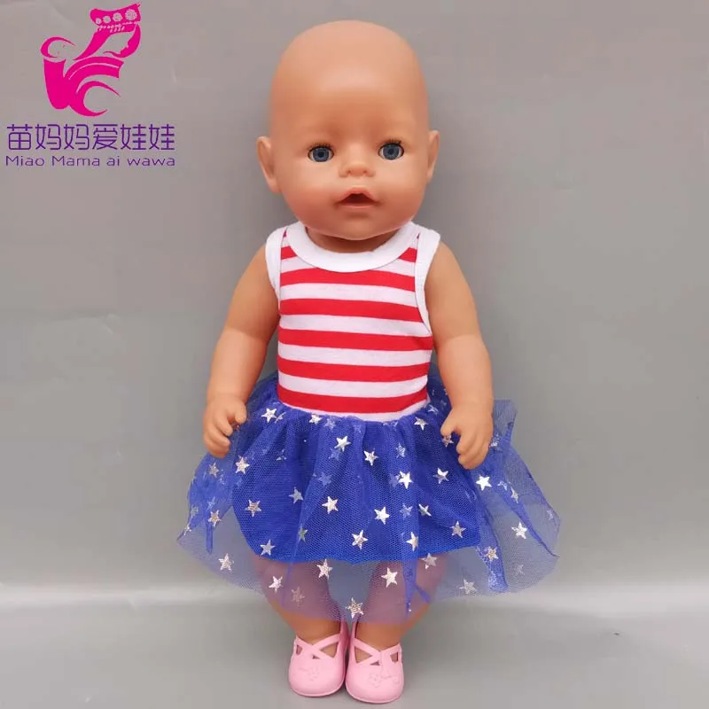 Кукольное платье подходит для кукол-младенцев 43 см Одежда новорожденных и