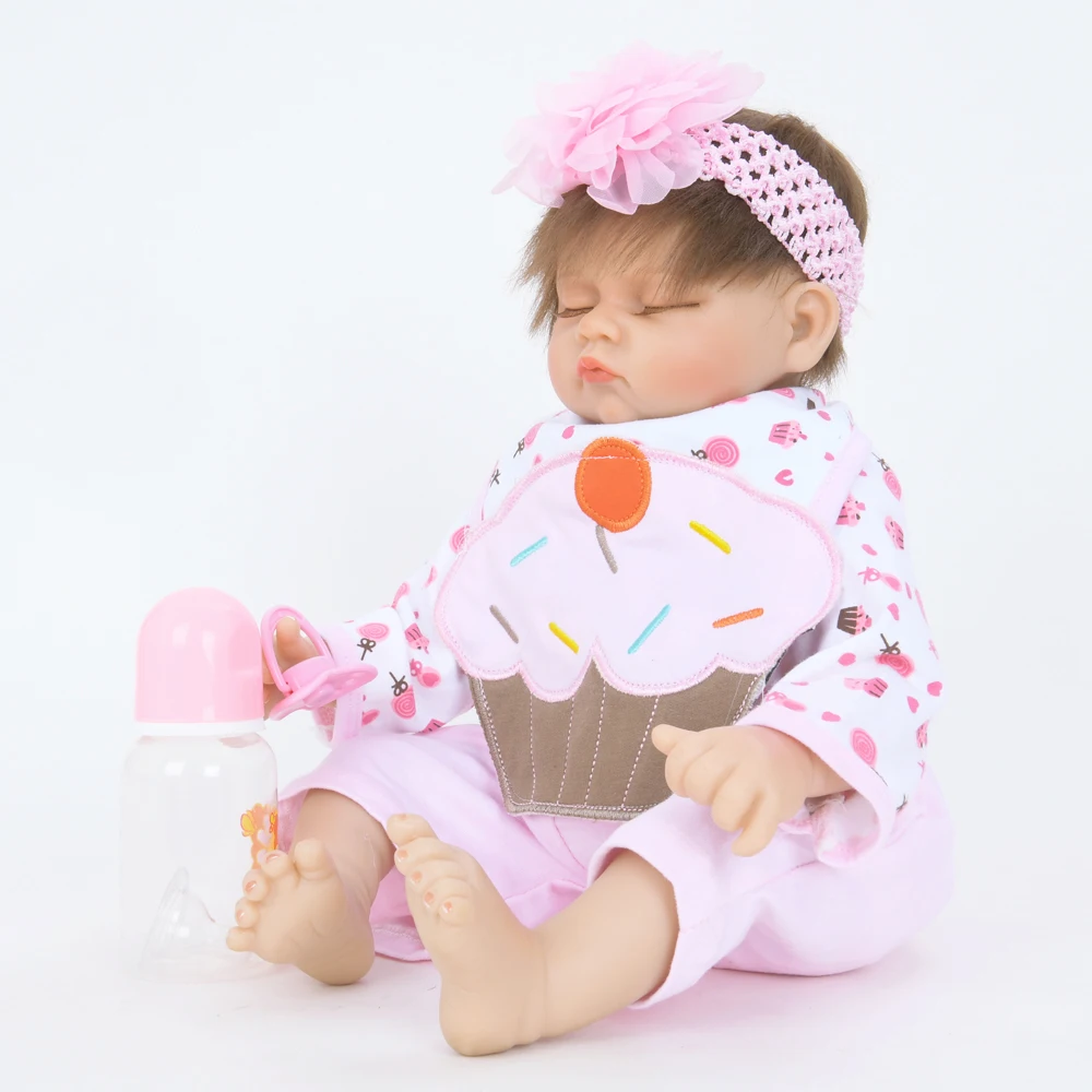 Новый Дизайн 50 см Экологичная PP Coton Кукла Reborn Baby Kid для сна Playmate Игрушки раннего