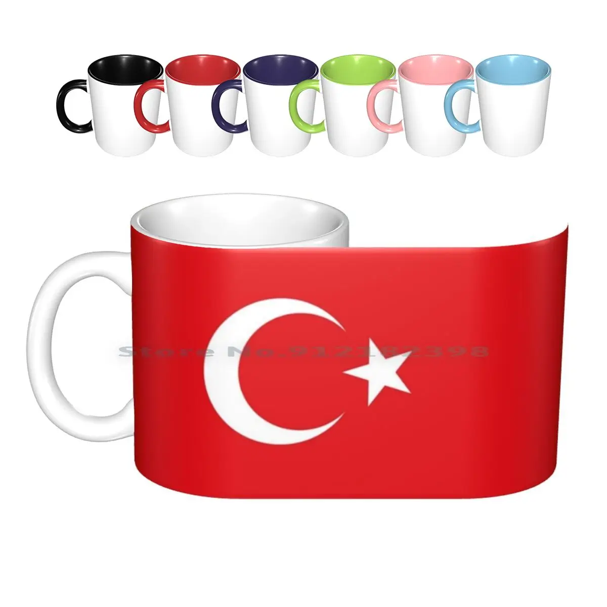 

Turkish Wold Cup Football Flag-Turkey Istanbul T-Shirt Sticker Ceramic Mugs Coffee Cups Milk Tea Mug Turkish Turk Turkey Flag