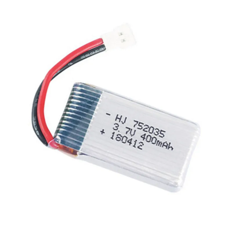 1 шт. 3 7 V 400mah 752035 Lipo батарея для SYMA X4 X5A X15 X15C X15W H31 H107 KY101 E33C E33 V252 H6C U816A RC Дрон запасные