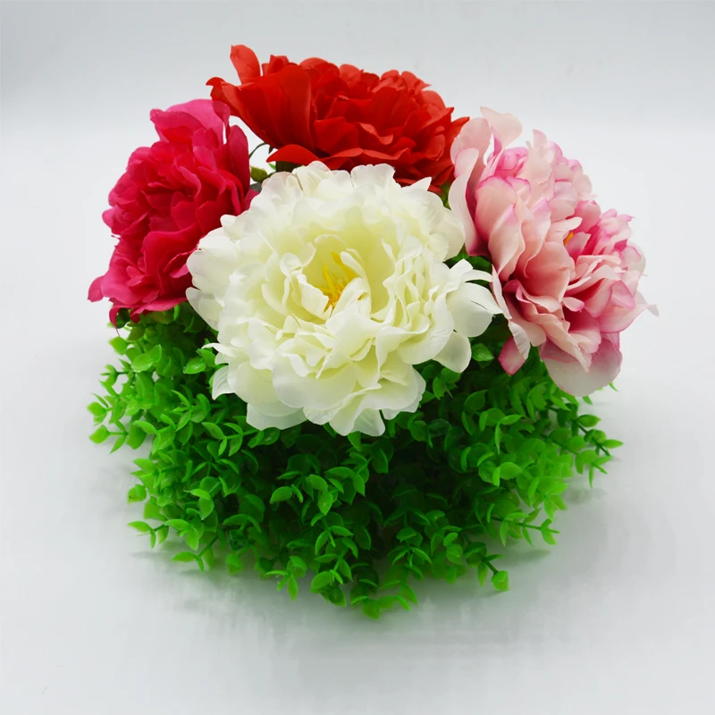 

1/5/10 pcs 12cm Peony Flower Head Silk Artificial Flowers Marriage Birthday Party Wedding flowers Home Christmas Decoration