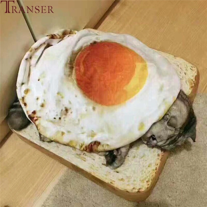Transer 1 шт. плюшевые 3D жареные яйца круглый щенок коврик для домашних животных