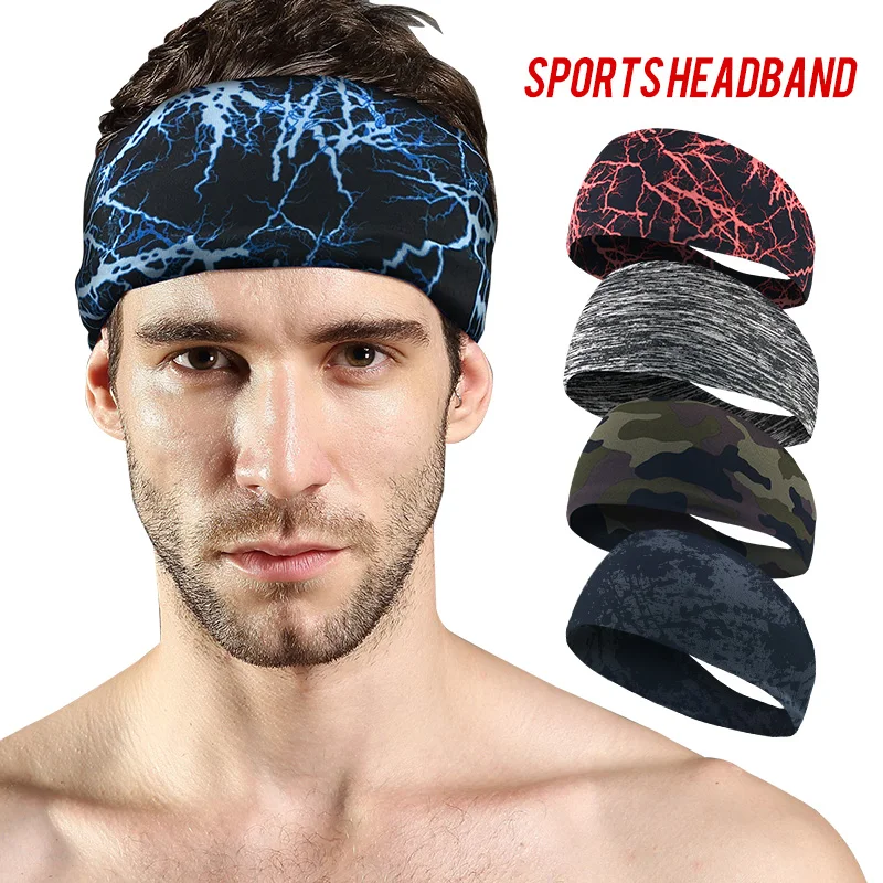 

Спортивная повязка на голову из 2020 дышащей лайкры впитывает пот и завязывает волосы, защищая лоб. Унисекс для бега на велосипеде Напульсник ...