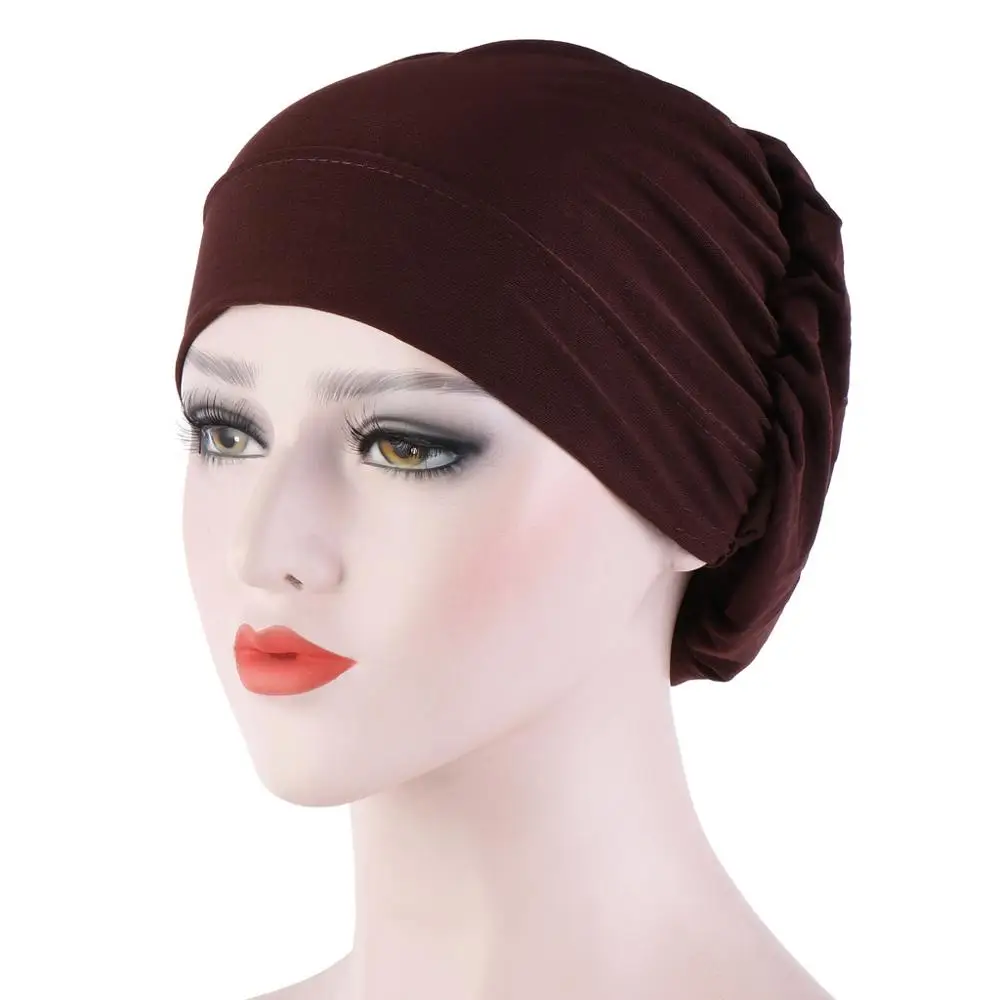 Multicolor Linen Inner Caps for Hijab Solid Cotton Muslim Turban Bonnet Ready To Wear Wrap Head Hijabs Cap Islamic Accessories |