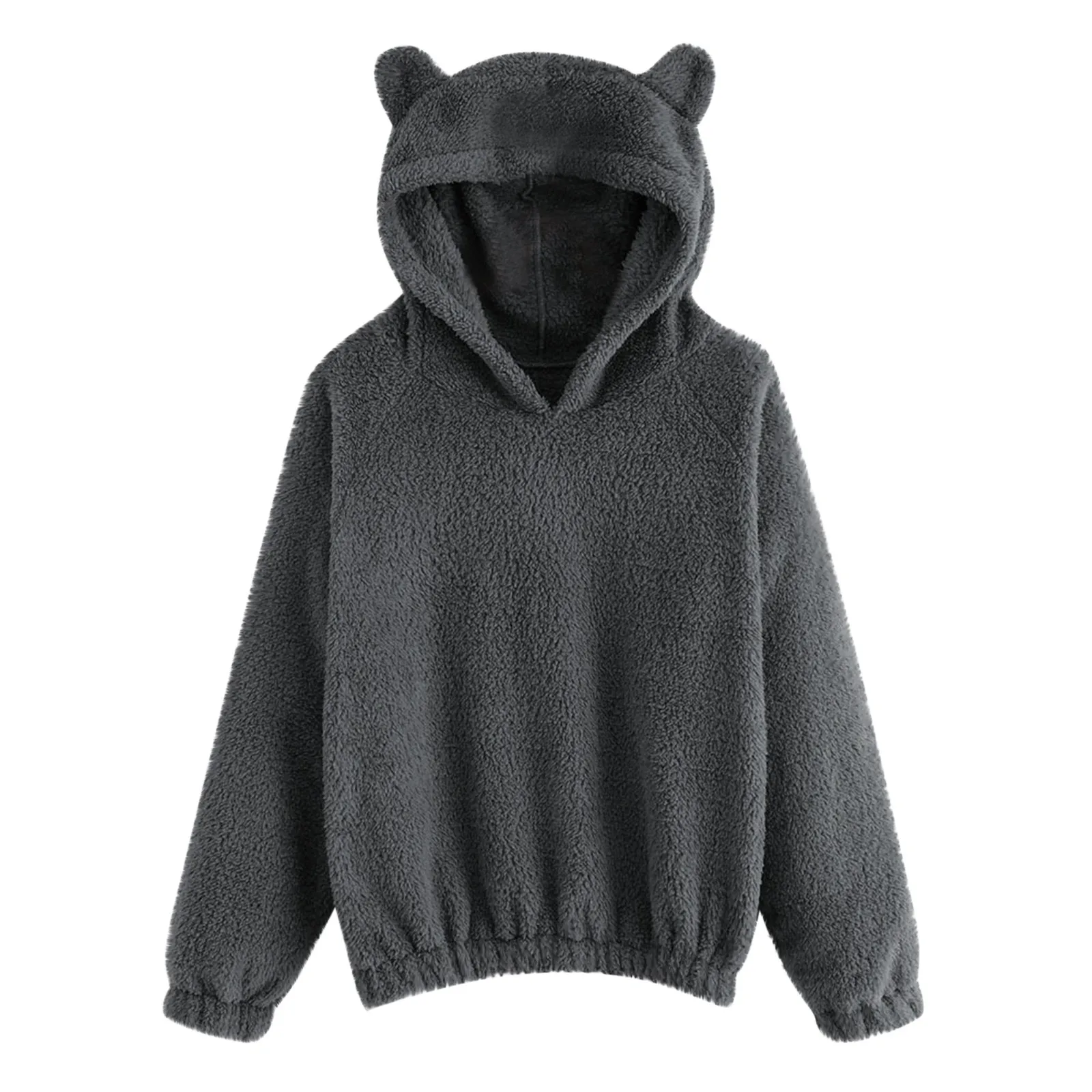 Женские толстовки с капюшоном и ушками медведя флисовая толстовка длинным