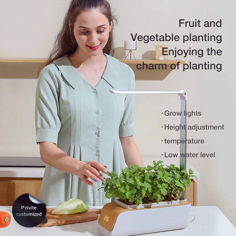 Luces de crecimiento de plantas, sistema de cultivo autom&aacute;tico sin tierra, maceta de flores, hidrop&oacute;nica, l&aacute;mpara Led inteligente multifunci&oacute;n para cultivo-5