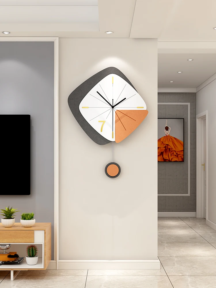 

Nordic Wall Clock Modern Design Living Room Home Decor Household Fashion Simple Creative Hanging Clocks 3d Wall Watch Needle