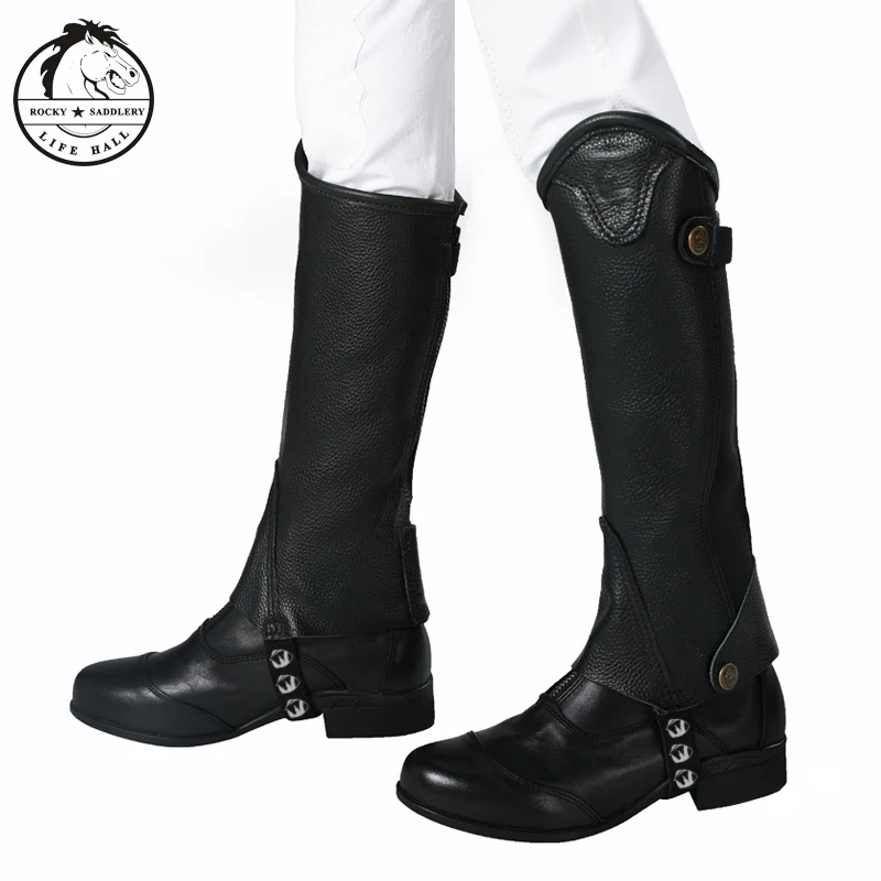 Cavassion kid's half-chaps  Leather half chaps for children, Little knight equestrian equipment Protect your legs while riding
