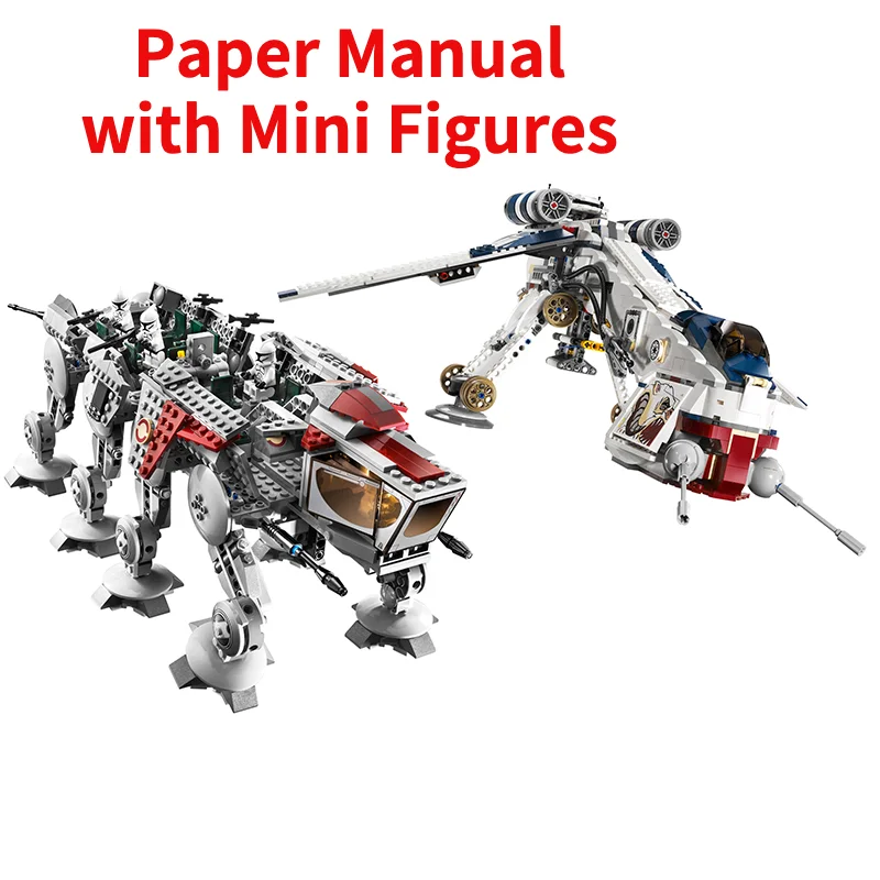 

180018 строительные блоки Республика Прямая поставка с AT- Walker OT Звездные игрушки 1788 шт. набор моделей кирпичи войны 81055 05053 детские игрушки пода...