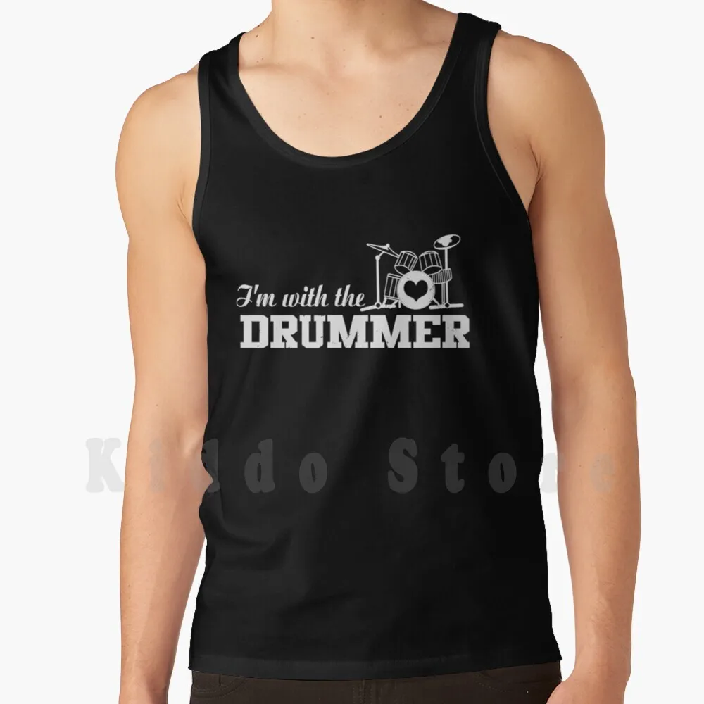 

Я с барабанщиком майки жилет 100% хлопок я с барабанщиком доверьтесь мне я барабанщик