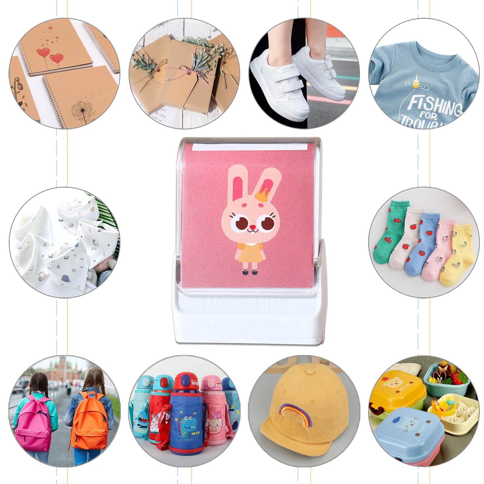 Baby Name Stamp Custom-made DIY Gift for Children Seal Student Clothes Chapter Not Easy to Fade Security Cute Toy