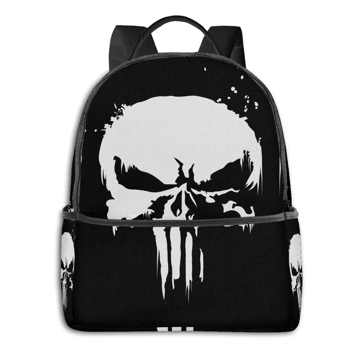 

Punisher Anime Cartoon Backpack with USB Charging Port and Anti-theft Lock & Pencil Case, Unisex Fashion College School Bookbag