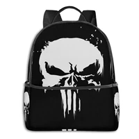 punisher anime cartoon backpack with usb charging port and anti theft lock pencil case unisex fashion college school bookbag