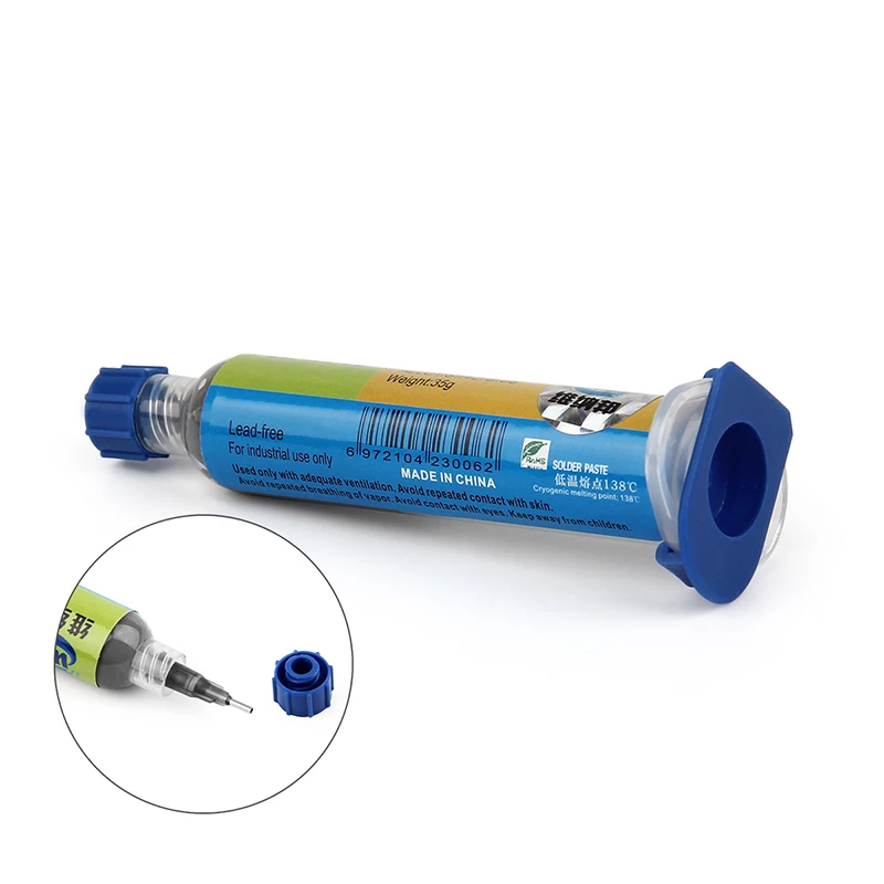 10cc Syringe Soldering Paste Flux Melting Point 183℃ Solder Tin for Circuit Board SMT SMD PCB BGA Welding Repair Tool | Инструменты