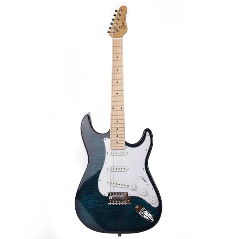 

good quality electric guitar with blue red flame maple top electricas electro electrique guitare guiter guitarra gitar guitars