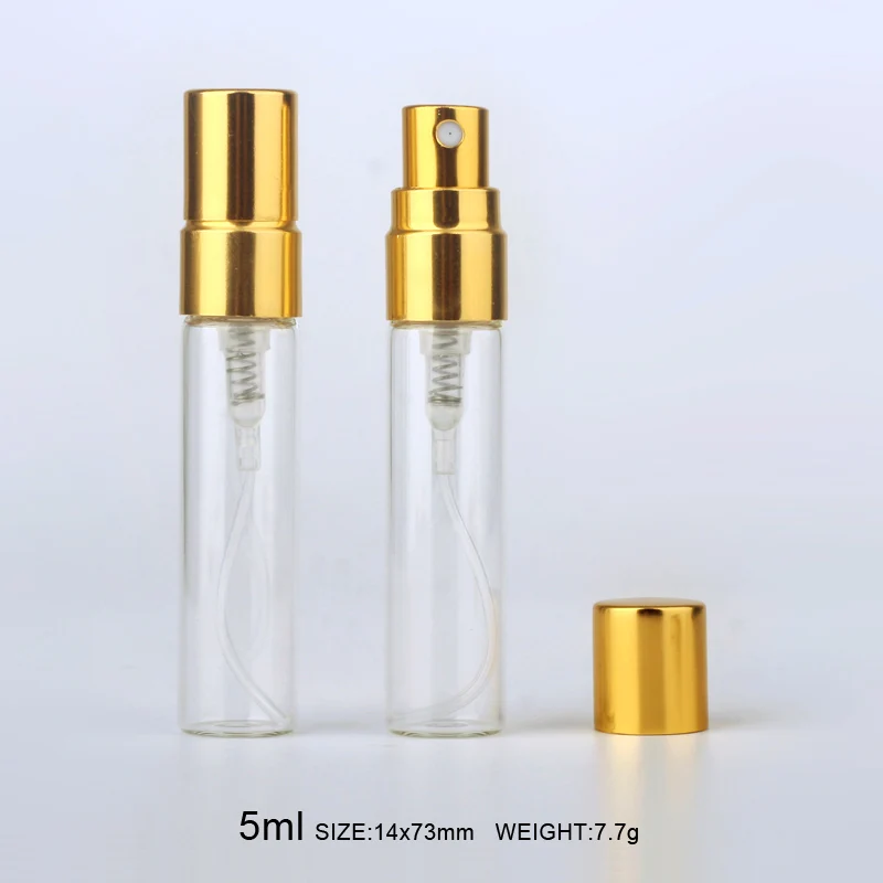 100 шт./лот 5 мл Мини Портативная многоразовая бутылка распылитель пустая
