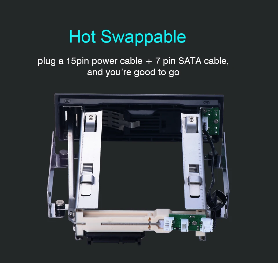 Чехол для жесткого диска uniatop 3,5 дюйма из алюминия SATA 5,25 PC bay с возможностью горячей замены