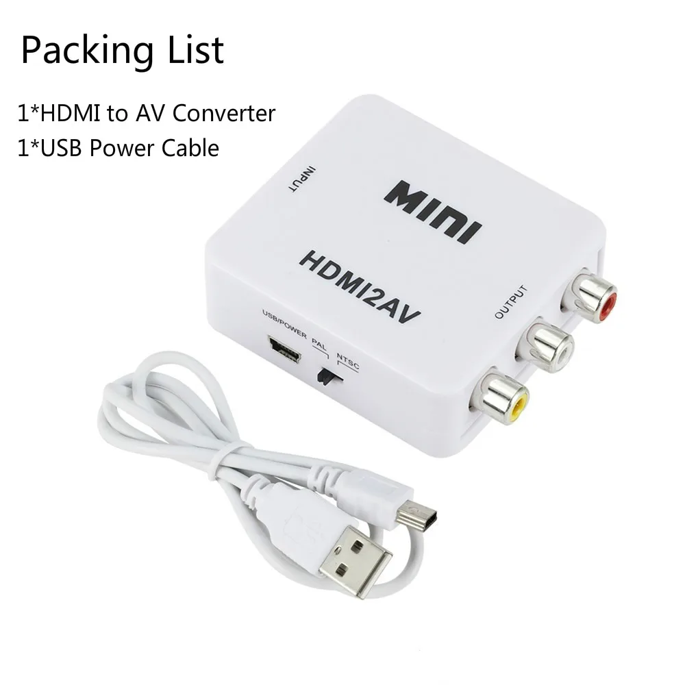 НОВЫЙ Конвертер HDIM в AV переходник AV/CVBA с поддержкой HD 1080P видео Aftermarket мини-адаптер