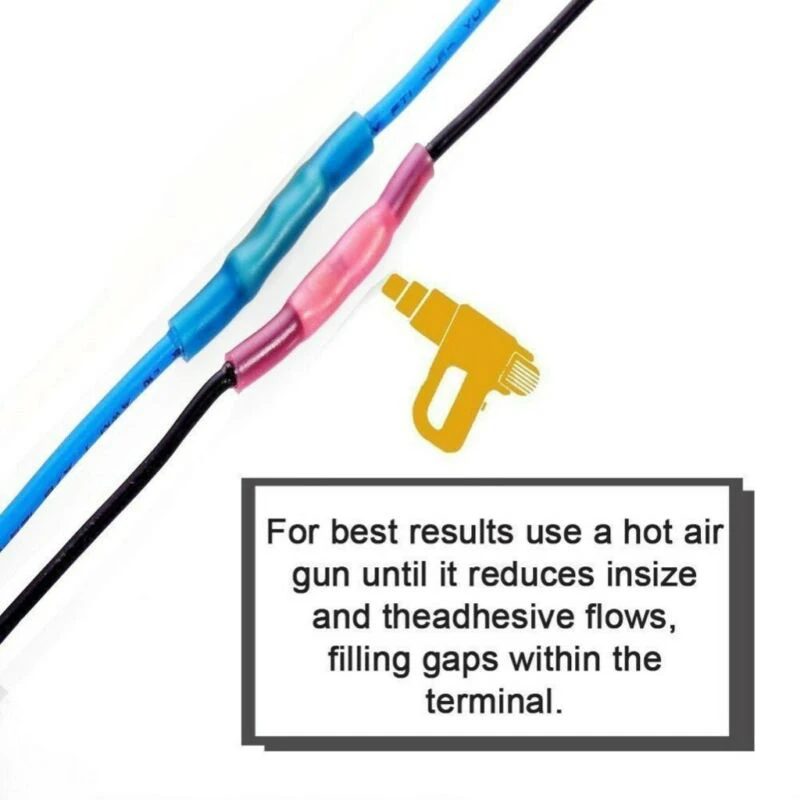 

Butt Heat Shrink Connectors 60pcs Solder Crimp Terminals PE Marine Welding
