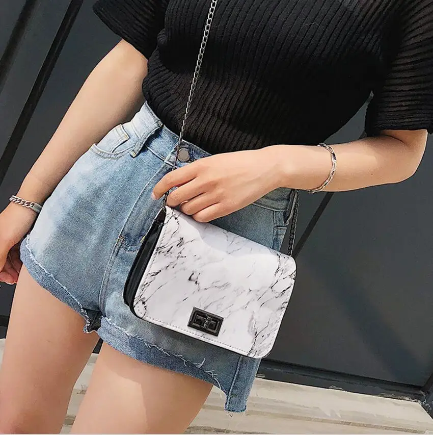 

Женские сумки 2020, сумка через плечо с мраморным рисунком, сумка-мессенджер с замком и пряжкой, маленькая Квадратная Мраморная белая сумка, д...