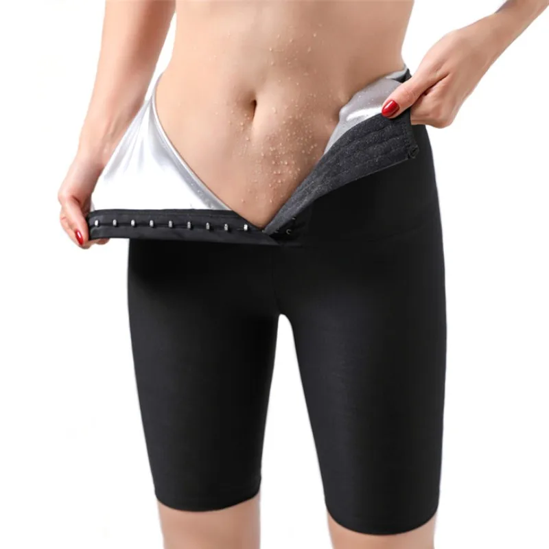 

Women High Waist Leggings Body Abdomen Hips Fitness Pants Yoga Sweat Pants Body Shapers Breasted Pants