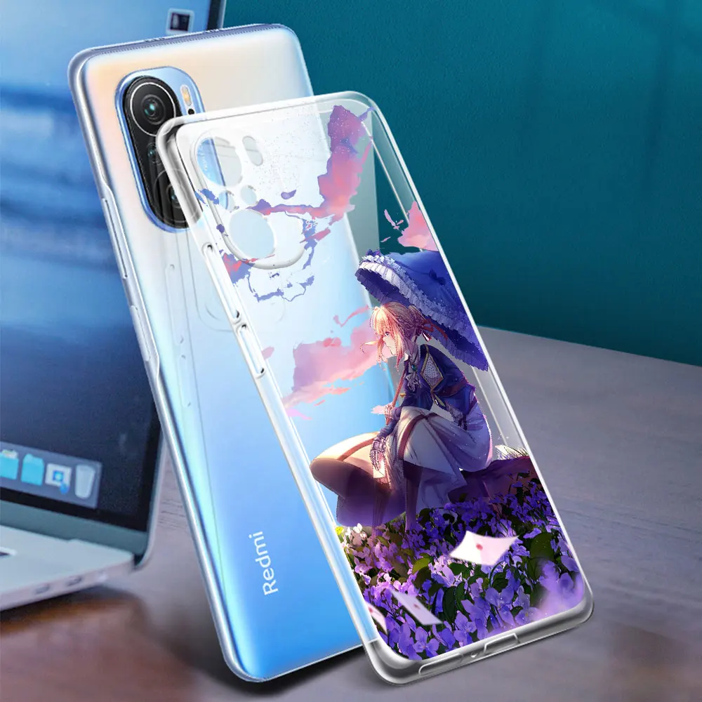 anime violet evergarden phone case for xiaomi poco x3 nfc m3 redmi note 9s 9 8 10 pro 7 8t 9c 9a 8a k40 soft clear cover capa free global shipping