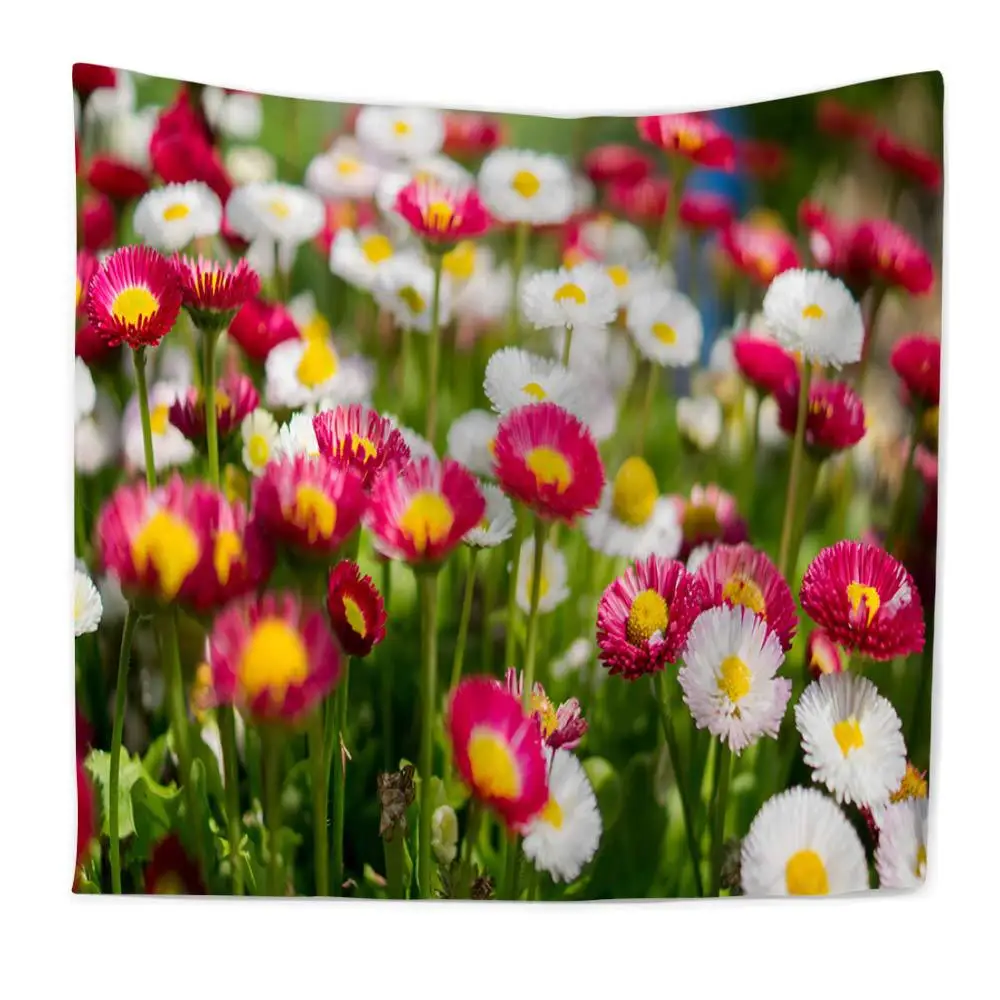 

Nordic Style Tapestry Natural View Printed Living Room Bedroom Wall Hanging Dirt-resistant Background Functional Picnic Cloth