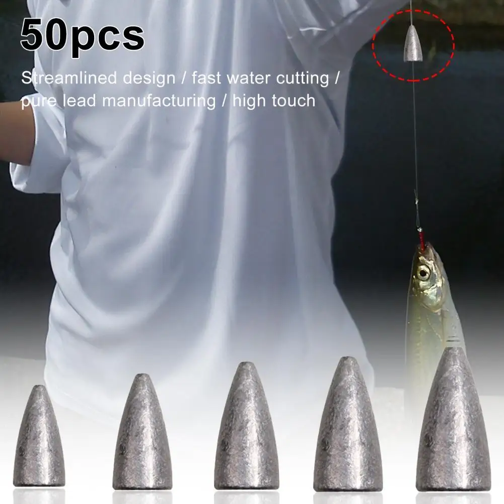 

Металлический быстро тонущий Легкий твердый рыболовный грузил в форме пули для улицы