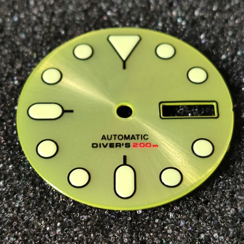 Enameled Black Dial watch accessories skx007 Skx009  abalone universal modified NH35 Movement Sunburst dial 28.5mm watch mod