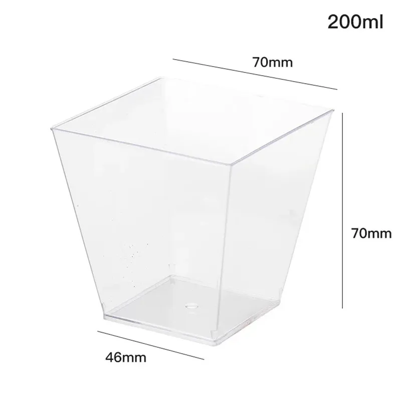 25 шт. большие десертные чашки муссы 200 мл|Одноразовая посуда для вечеринок| |