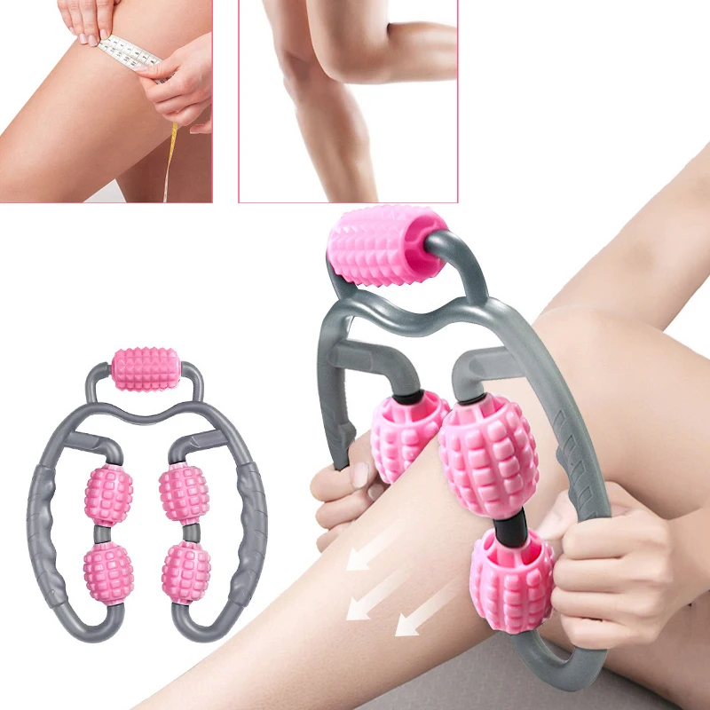 

U Shape Trigger Point Massage Roller for Arm Leg Neck Muscle Tissue for Fitness Gym Yoga Pilates Sports 5 Wheel Free Shipping