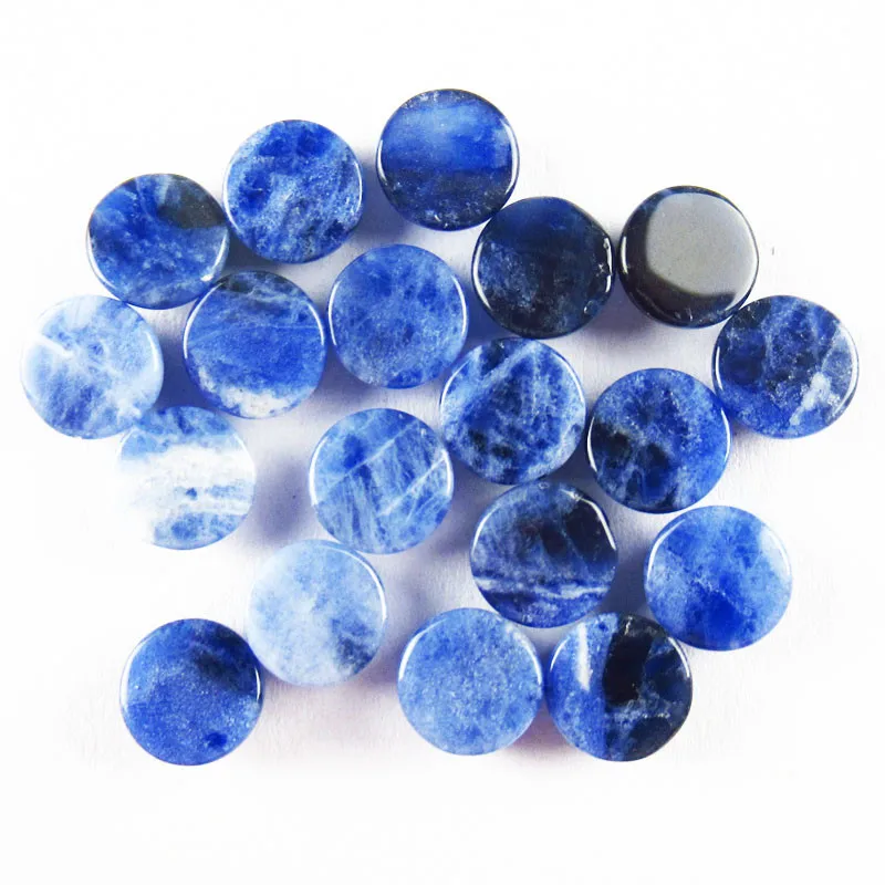 

10mm (Free Shipping) 10Pcs 5g Natural Old Sodalite Round CAB CABOCHON