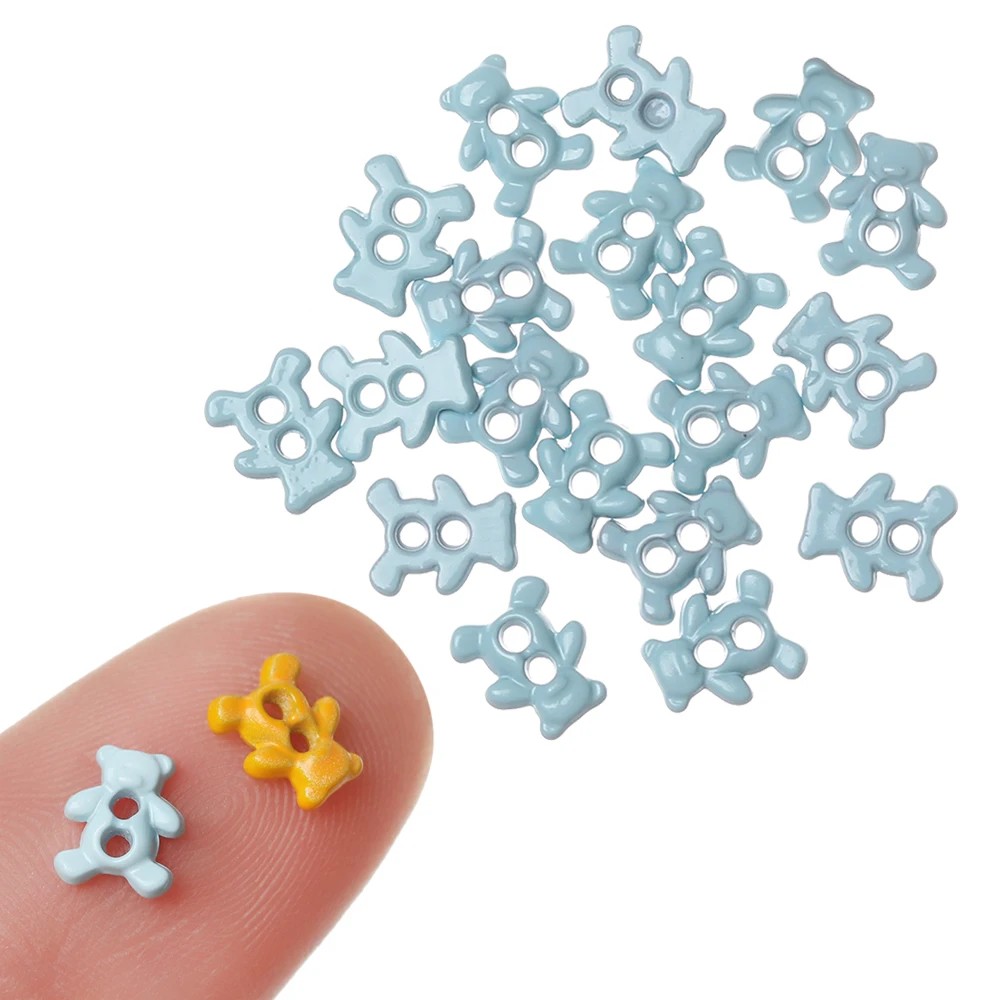 20/40 шт. пряжки с медвежьим узором для кукольной одежды сделай сам маленькая