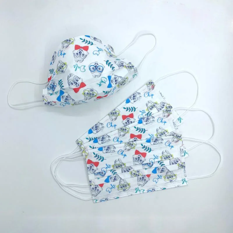 Маски одноразовые Мультяшные для детей и взрослых маски лица с рисунком животных