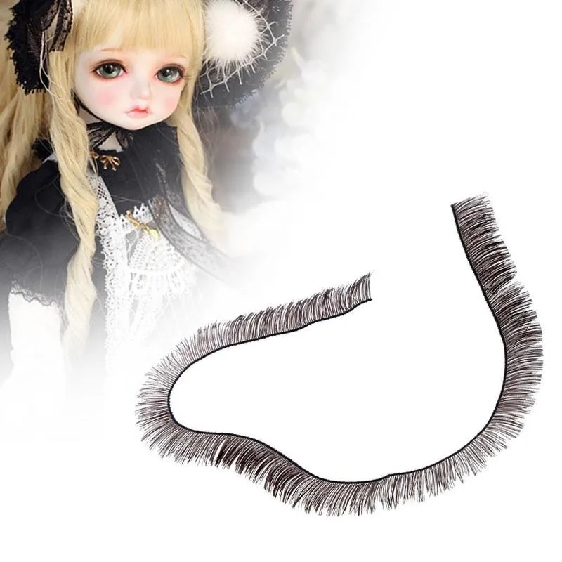 Накладные ресницы для кукол аксессуары рисования черные и коричневые длиной 20 см