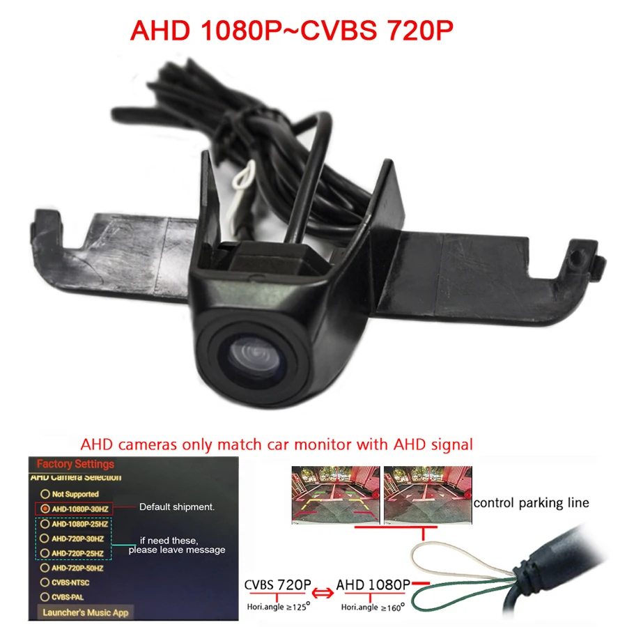 180deg AHD 1920*1080P car front view logo camera for subaru outback forester XV front grille camera wide angle ccd night vision