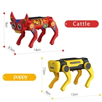 diy new quadruped bionic smart robot toys stem solar electric mechanical dog educational assembly science tech puzzle toy