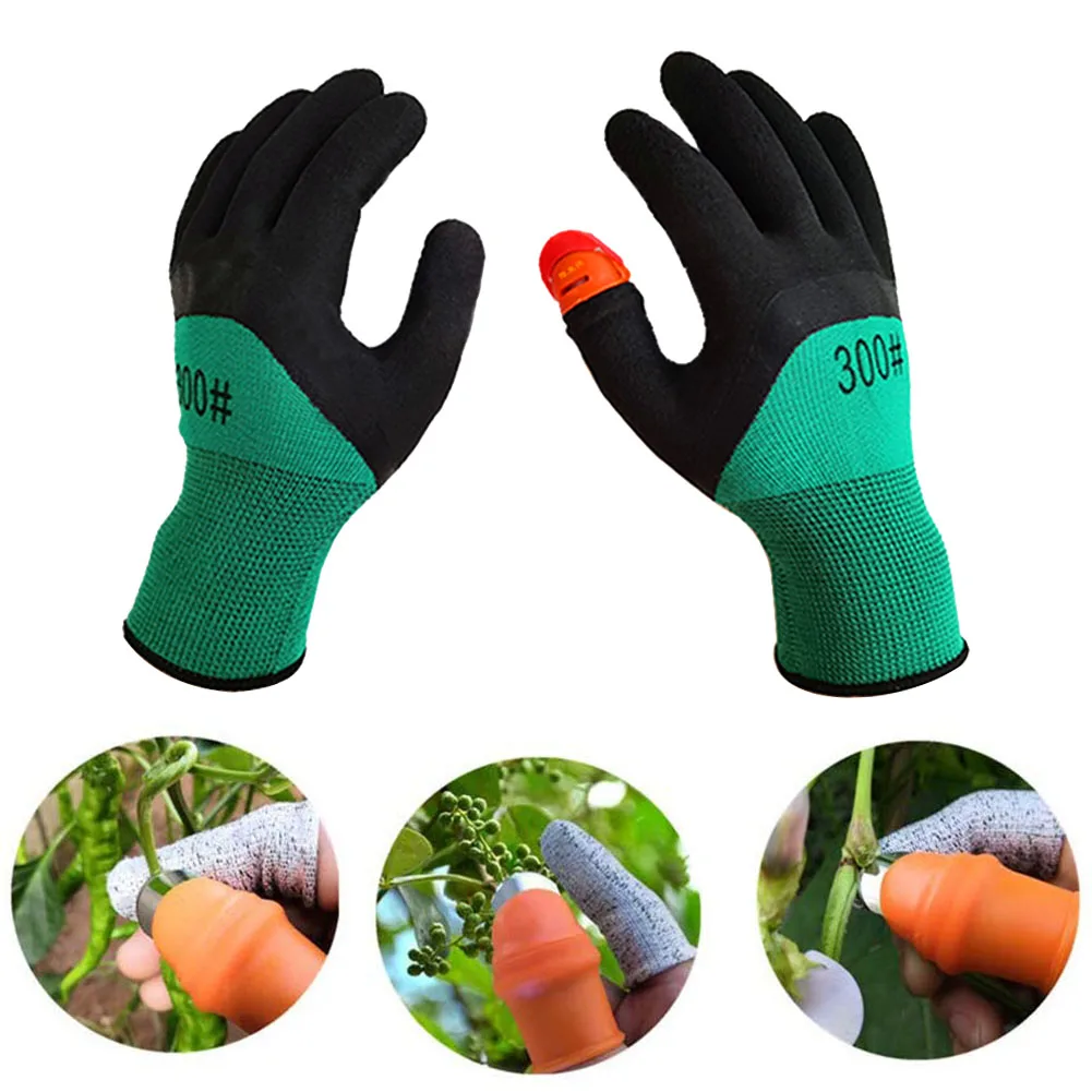 

Separator Pepper Garden Gloves Farm Hand Picking Vegetables Fruits Harvesting Nails Thumb Knife Picker Cutting Protection Tool