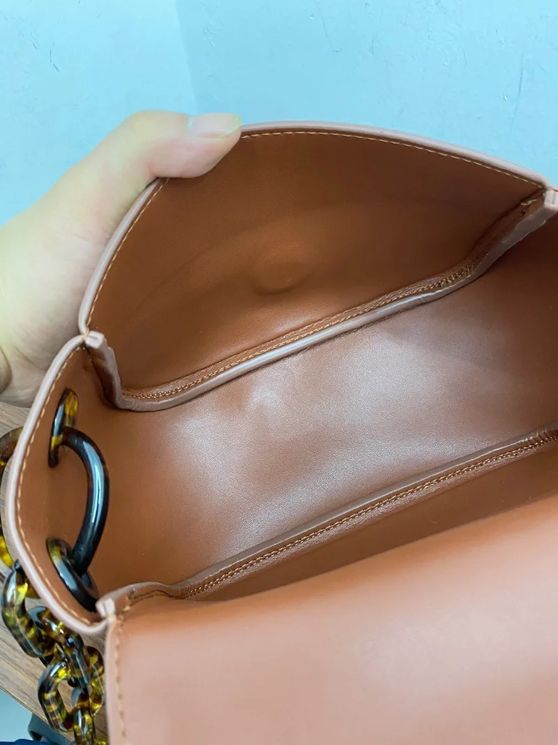 

Luxury women bag brand designer Genuine Leather handbag lady amber chain shoulder messenger bags for Female Purses and Handbags