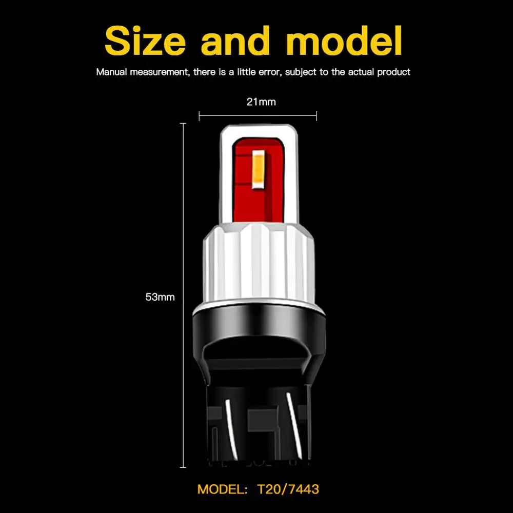 2 шт. автомобильная лампа заднего хода 12 В 6SMD T20