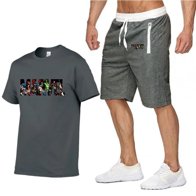 2019 Последняя мода футболка &quotМарвел&quot костюм мужской с высоким-коротким