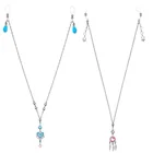 Поддельные кольца для сосков с подвеской из нержавеющей стали 14 г кольцо для пупка с цепочкой ювелирные изделия для тела