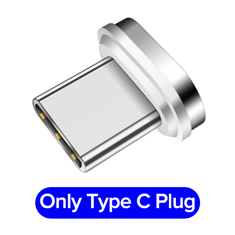 Only Type C Plug Магнитный USB кабель типа C 3а провод для быстрой зарядки 3 в 1 провод магнит 1 м нейлоновое зарядное устройство Kable для samsung Galaxy S10 S9 S8 Note 9 8 - Цвет: Only Type C Plug