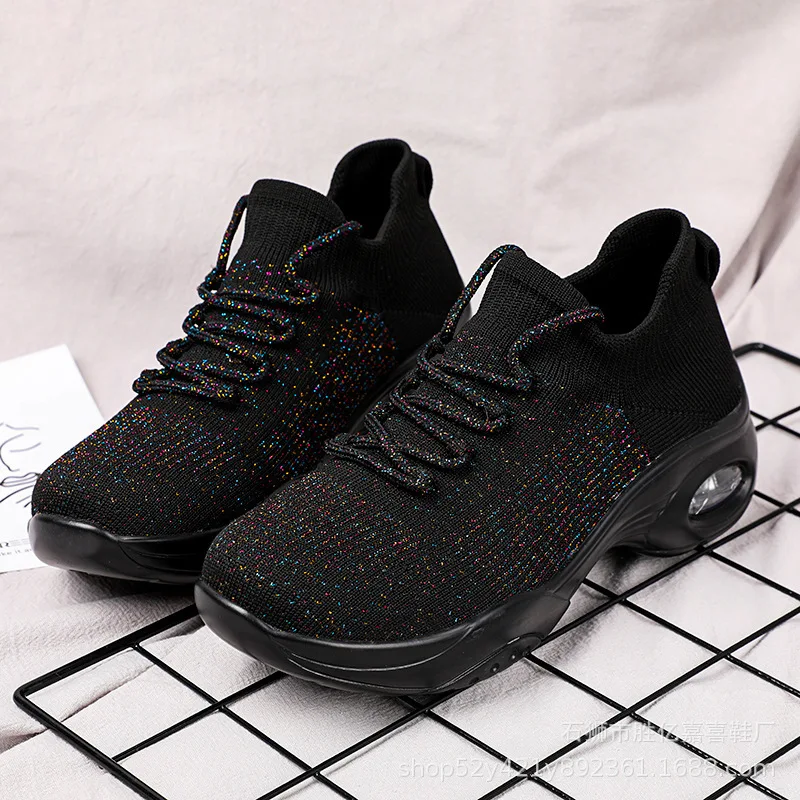 

Women Vulcanized Shoes High Quality Sneakers Woman Slip on Flats Shoe Women Loafers Plus Size 42 Walking Lace-up Sports Shoes