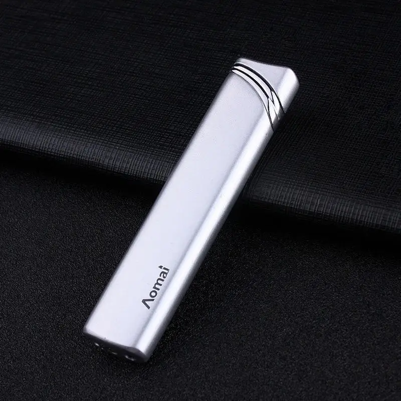 Металлическая зажигалка длинная Бутановая газовая индивидуальная модная