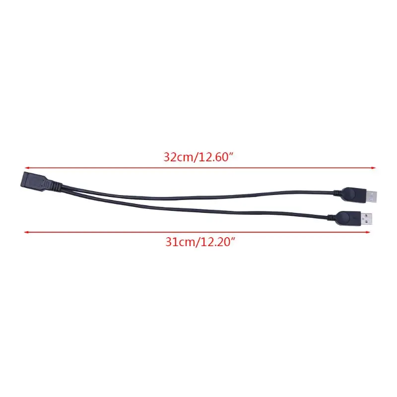 

USB 2.0 Type A 1 Female To 2 Male Y-Splitter Data Sync Charging Extension Cable