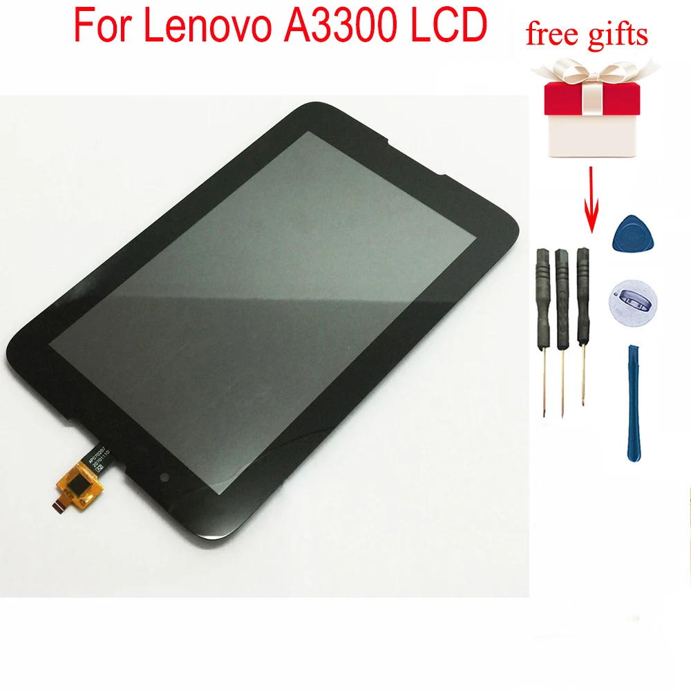 Для Lenovo A3300 ЖК дисплей сенсорный экран дигитайзер сборка Замена для A3300T HV|screen