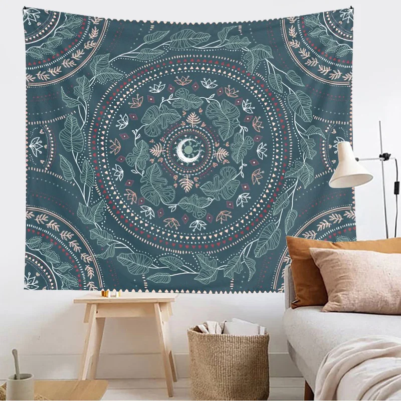 

Mandala Flower Tapestry Wall Hanging Botanical Celestial Floral Wall Tapestry Hippie Flower Wall Carpets Dorm Decor Bohemian