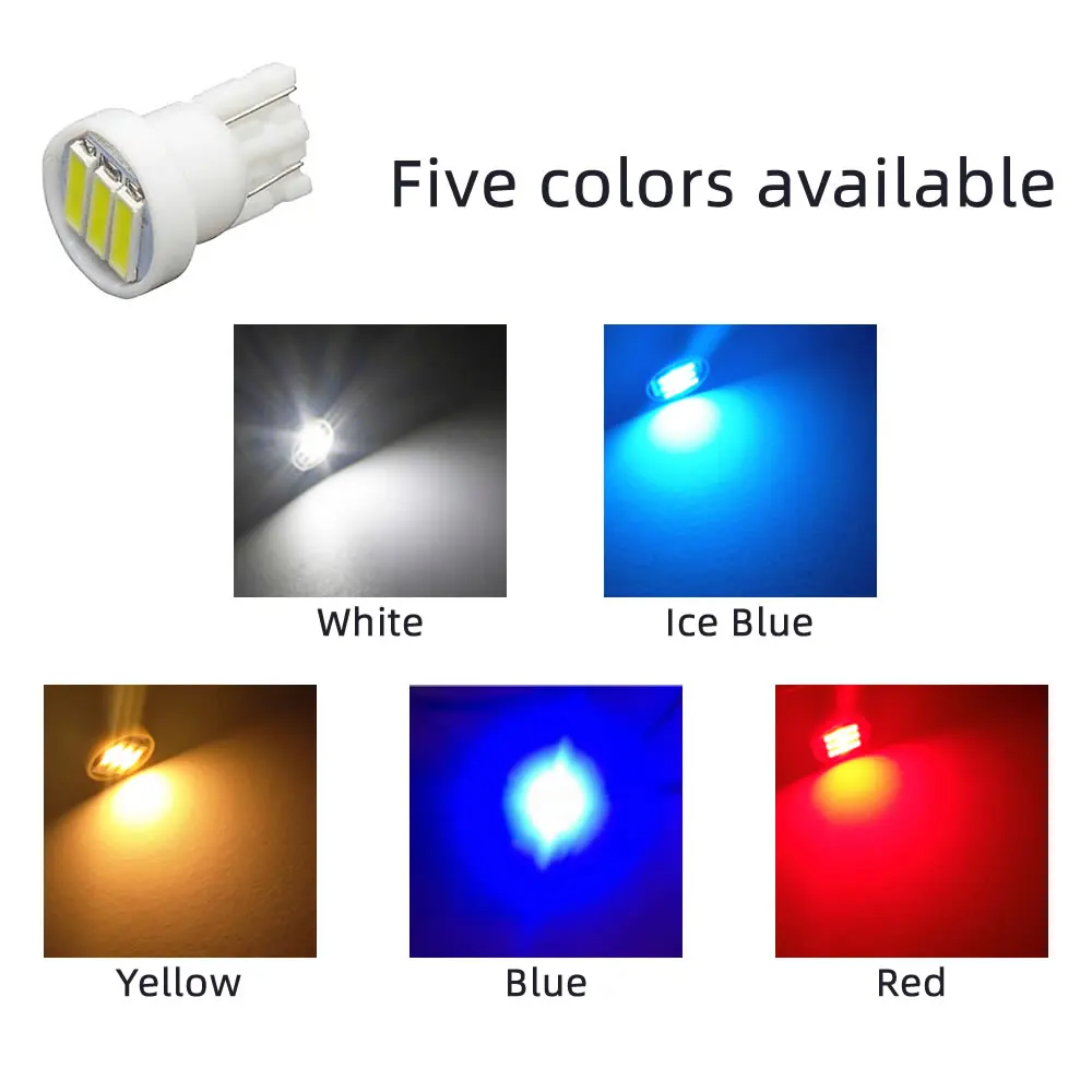 

1 Pcs T10 LED Car W5W 3 7020 SMD Auto Backup Reserve Bulbs Lamps Reading Lamp Turn Signal Lights White Light 6500K DC 12V