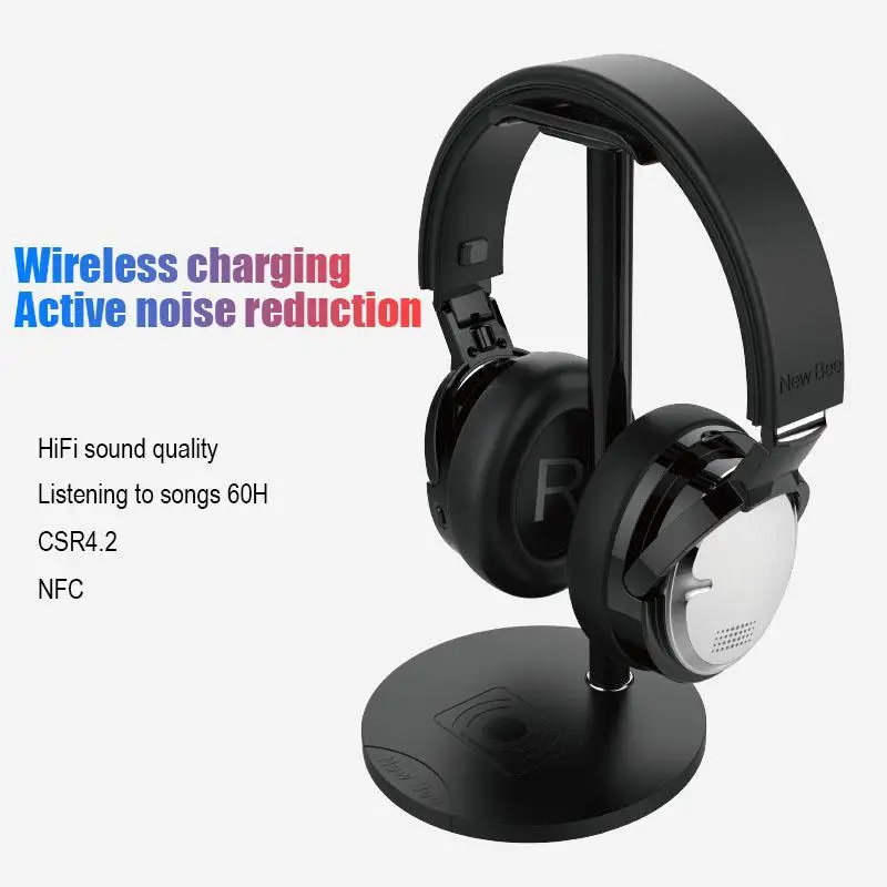 

Bluetooth-compitible Headset Earphone with Wireless Charging Holder Mount Noise Reduction Quick Pairing Headphone Headsets